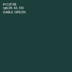 #1C3F3B - Gable Green Color Image